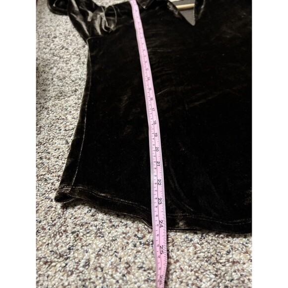 Soft Surroundings Velvet Womens Size PS Brown Collared Long Sleeve V-Neck Tunic - Picture 7 of 8